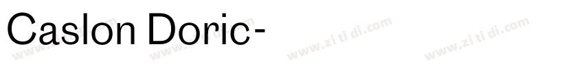 Caslon Doric字体转换